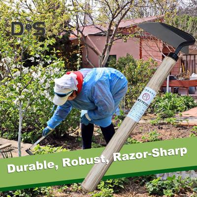 Japanische Unkraut-Sichel, handgeführtes Unkrautzieher-Werkzeug, Gartenhacke, Gras-Unkrautstecher mit messerscharfen Klingen für den Hausgarten