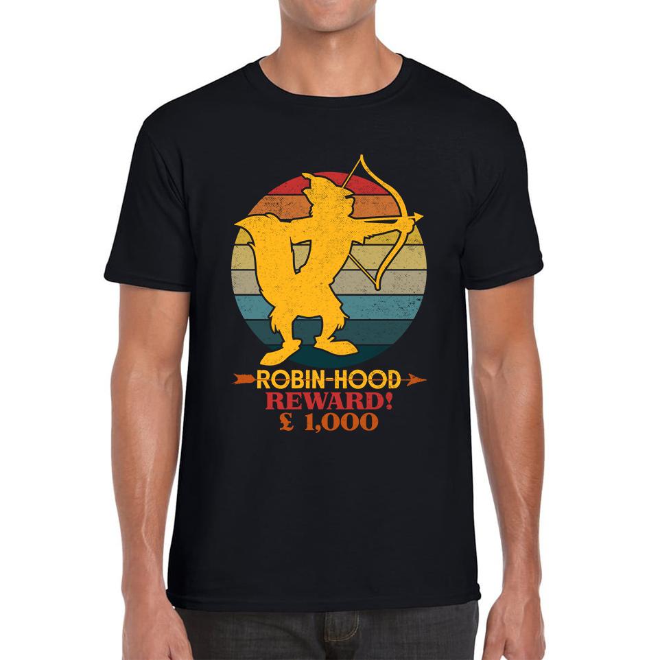 Robin Hood Reward £1000 Fox Funny Unisex Mens T Shirt Womens Tops Tees 2XL