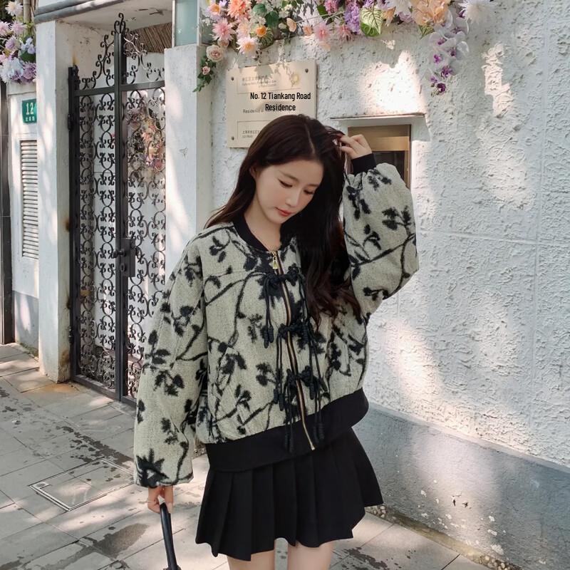 

JK&JS Женская элегантная свободная короткая куртка Осень 2025 XL