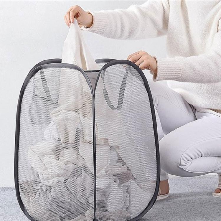 Breathable Mesh Laundry Hamper Storage Basket Collapsible Dirty Clothes Baskets