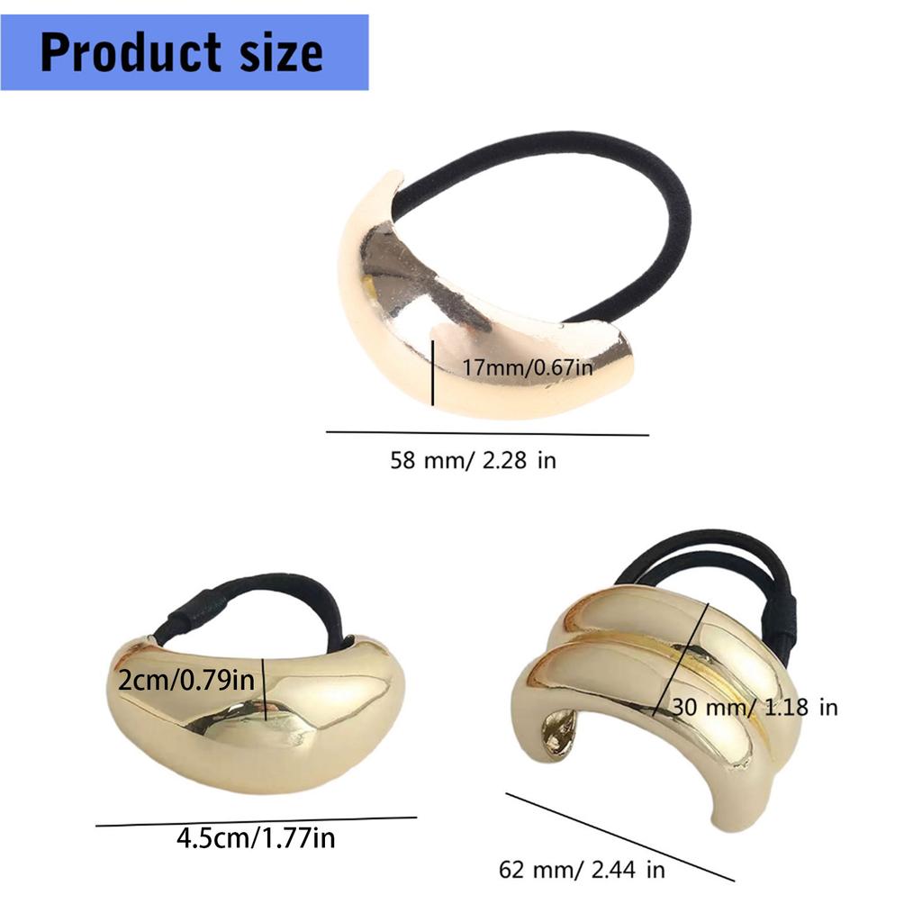 Irregular Geometric Hair Tie Elastic Hairs Scrunchie Ornament Decorated Ponytail Holder Accessory for Women Girls