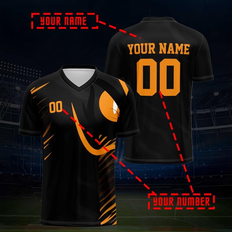 Koszulka z nadrukiem 3D z niestandardowym imieniem i numerami dla mężczyzn, wzór futbolu amerykańskiego, casualowe sportowe koszulki, topy z okrągłym dekoltem, krótkie rękawy