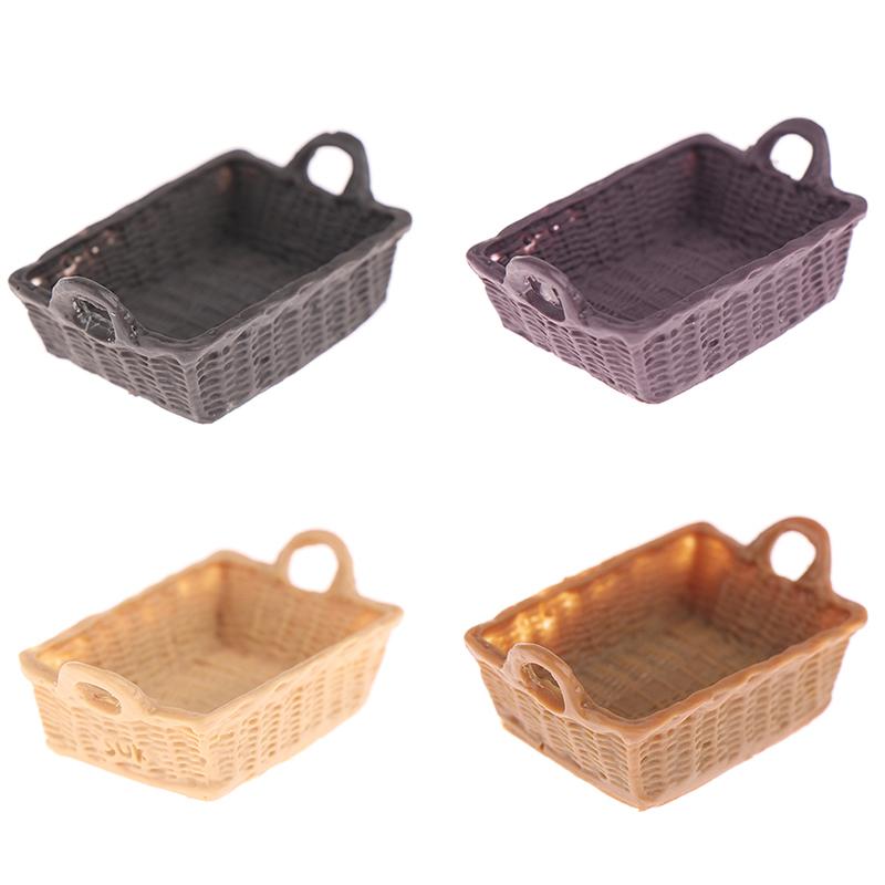 1 :6 /1: 12 Dollhouse Miniature Storage Basket Model Toy DollHouse Decoration