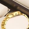 Vintage Leichter Luxus Damen Armbanduhr Runde Damen Armbanduhr Uhr Vintage Gold Einfach