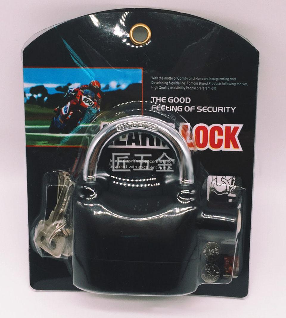 Waterproof Siren Alarm Padlock Alarm Lock for Motorcycle Bike Bicycle Perfect Security with 110dB Alarm чёрный
