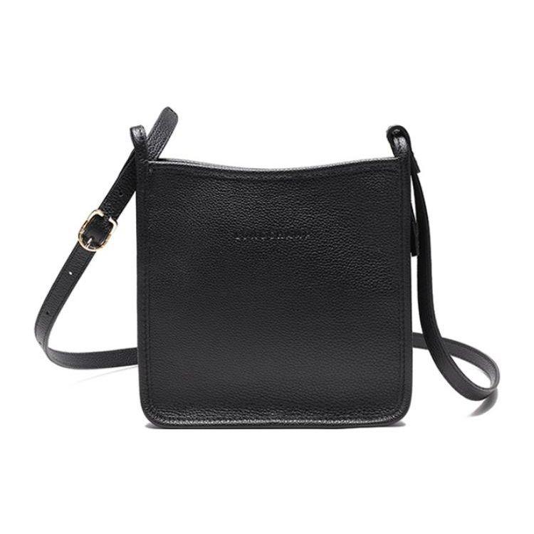

Longchamp Le Foulonné 20 Leather Solid Color Detachable Shoulder Strap Zipper Crossbody Bag Small Women Bags Black 10138021001 Basic Set (Bag+Dust Bag)