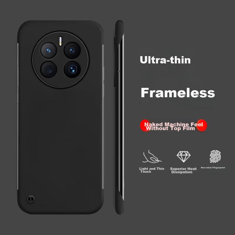 POZZO Ultra-Thin Matte Case for Huawei Mate50 And Mate50e, Borderless with Heat Dissipation, Shockproof, Simple Design Night Sky Black]