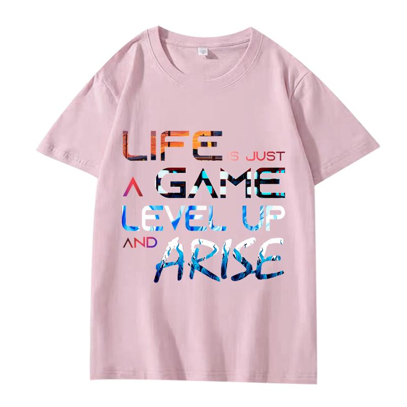 Solo Leveling Arise Aesthetic T Shirt Men Women Oversized 100% Cotton Short Sleeve Summer Print Unisex Plus Sizetops