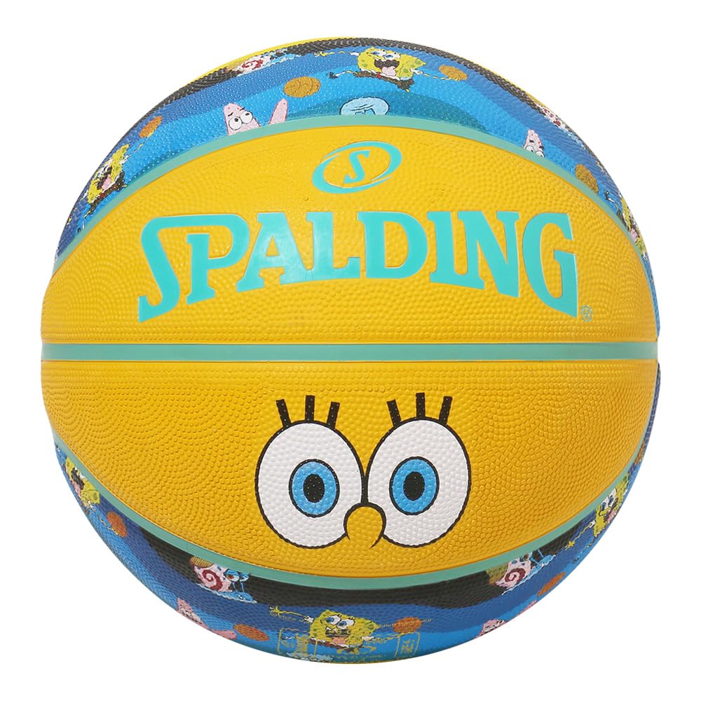 SPALDING SpongeBob Gute Laune Größe Outdoor Kooperation Gummi, 5, 85-045J, Basketball, Verwendung,