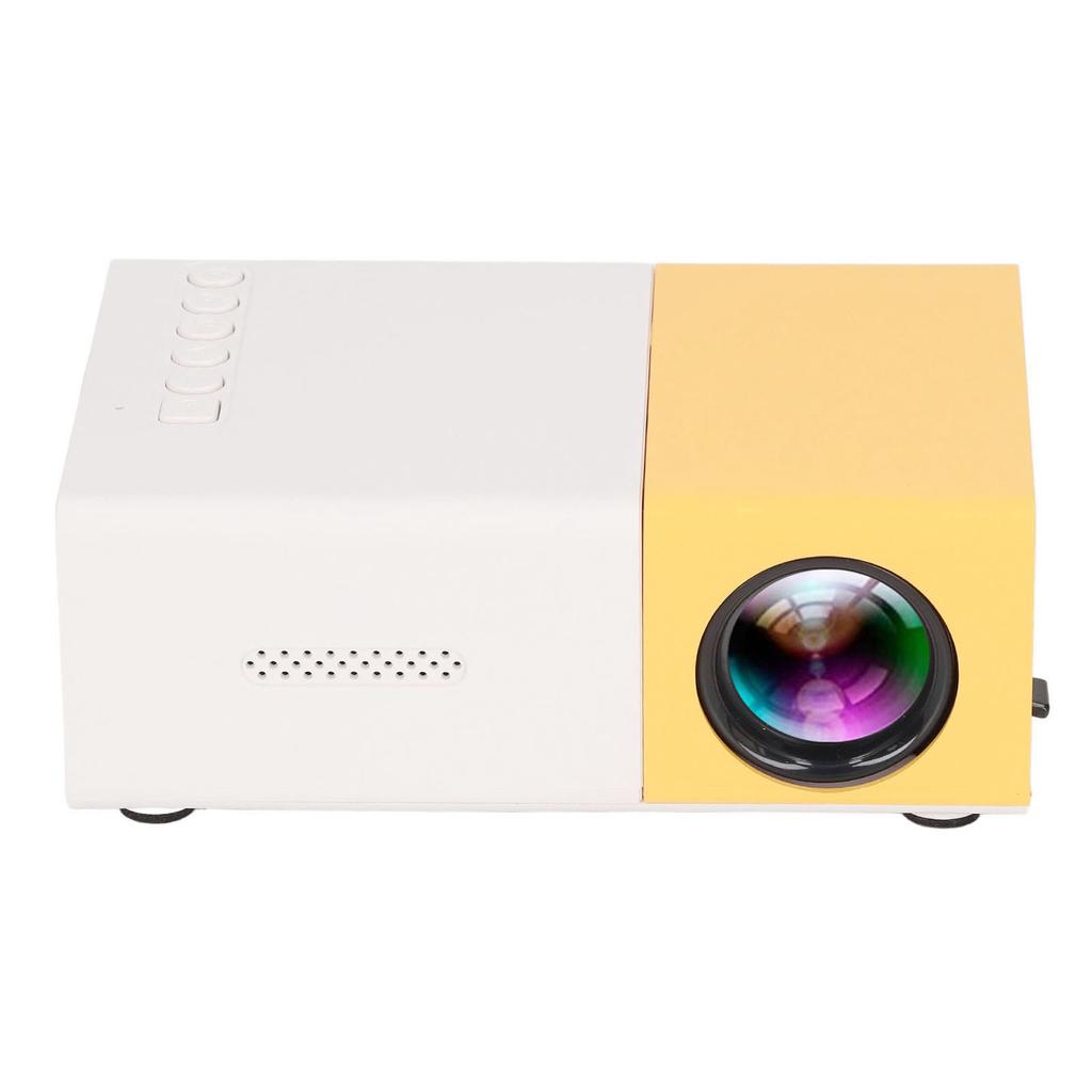 Mini Projector 1080p Diffuse Reflection Imaging Support 23 Languages HD Projector with Speakers