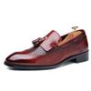 Classic Genuine Leather Loafers Men's Slip-On Dress Shoes Solid Round Toe Oxfords Shoes Men's Genuine Leather Loafers Slip-On