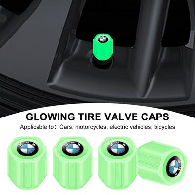 Luminous Car Tire Valve Caps Fluorescent Motorcycle Wheel Tyre Car Wheel Tire Air Valve Cap for M X7 X3 X4 X5 X6 3 4 5 6 Series Z4 M M3 M5 M6 E38