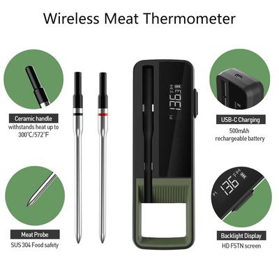 Bezdrôtová sonda na mäsoový teplomer Digitálny Bluetooth kuchynský teplomer Podpora mobilnej aplikácie Nabíjateľný s LCD obrazovkou Zosilňovač