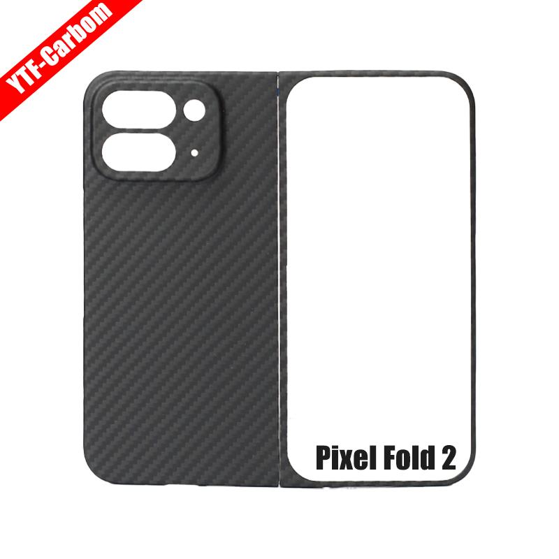 YTF-Carbon  For Google Pixel Fold 2 Aramid fiber case Slim design Pixel Fold 2 Anti-fall Real Carbon fiber Fold  Case shell