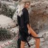 European & American Loose Long-Sleeve Beach Cover-Up Cardigan for Swimsuits