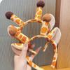 Kawaii Animal Hairbands Giraffe Ears Face Washing Hair Hoop Cartoon Plush Headband  Cosplay Props