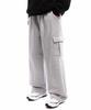 ANOTHER ARCHIVE Cargo One-Pleat Sweat Wide Pants_Gray