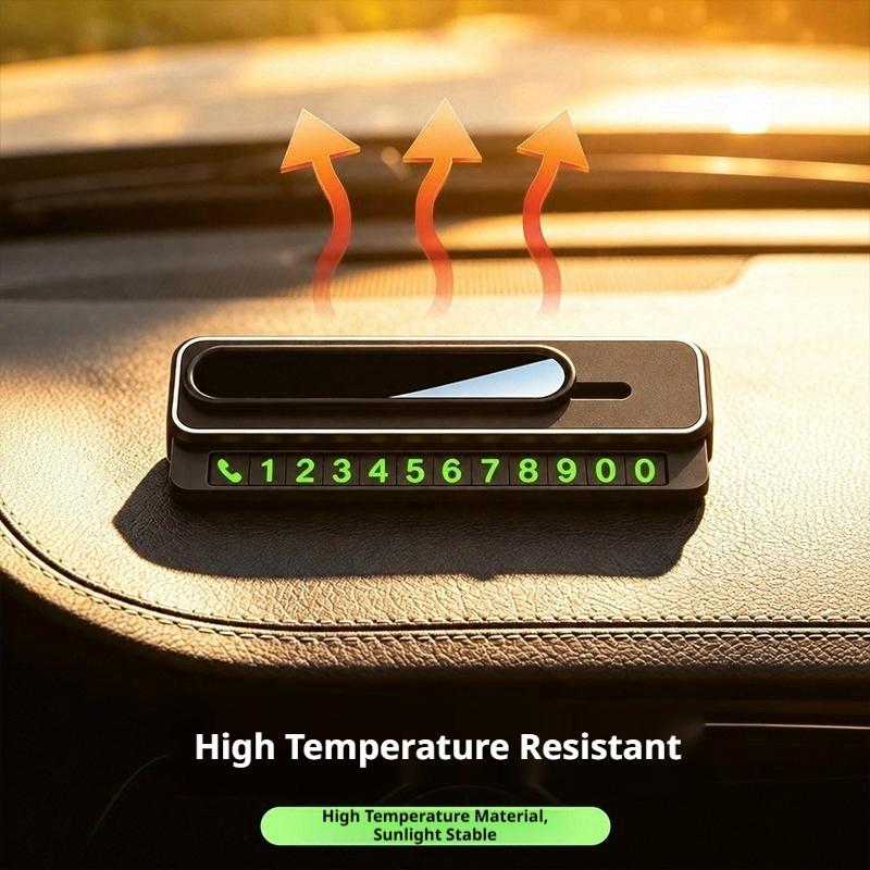 BLALION Dual Number Car Phone Temporary Parking Card Luminous Car Number Plate Hidden Parking Sign Car Park Stop for Car Styling