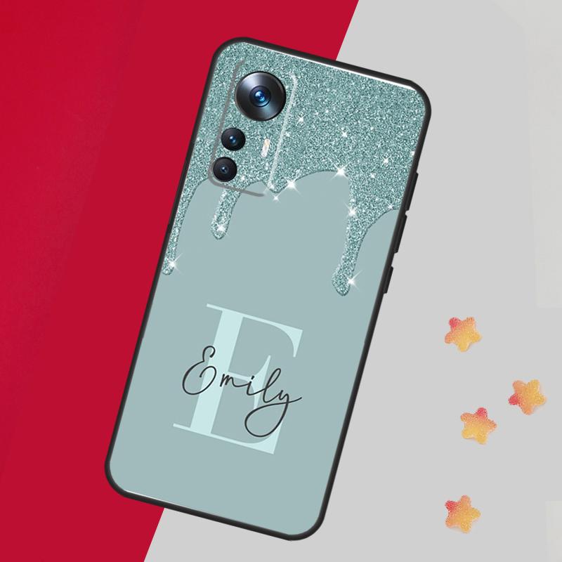 Personalised Name Slim Liquid Glitter Case For Xiaomi 14 13 11T 12T 13T Pro 12 Lite 12X POCO X3 X5 Pro X4 F4 M5 M5s F3 F5 Cover