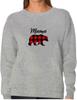 Women's Bear MAMA Print Round Neck Sweatshirt, Long Sleeve, Multi-color, European and American Style, In Stock (2025).