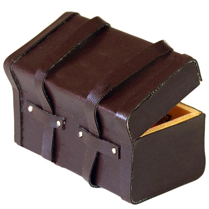 1/12 Miniaturní Vintage kožený dřevěný kufr pro panenky Mini Box na zavazadla