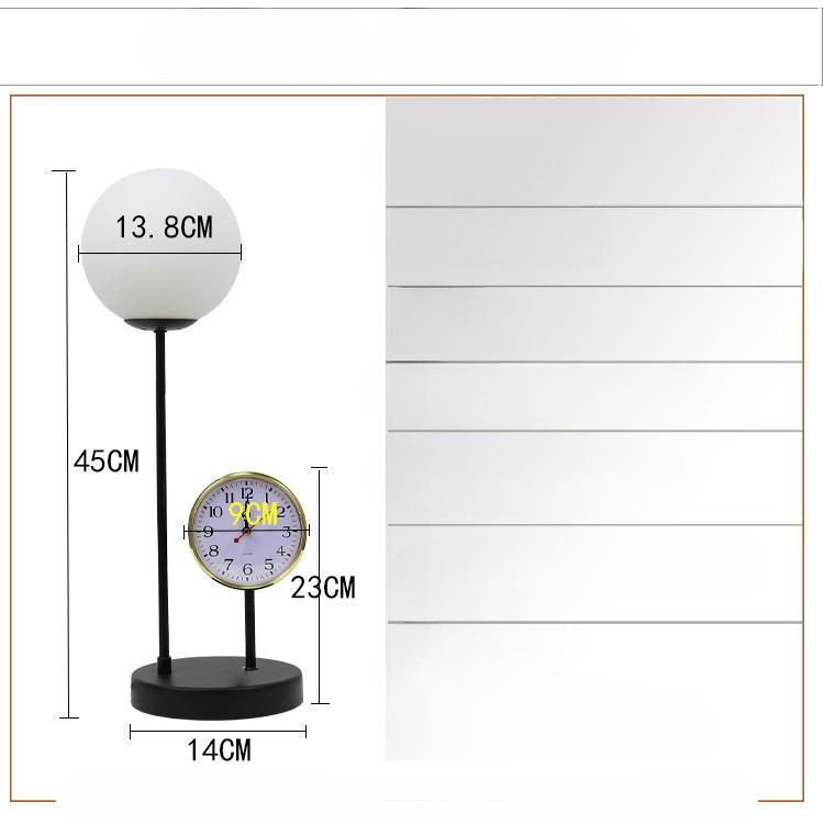 Nordischer Stil Uhr Tischlampe Moderne und einfache Studie Schlafzimmer Dekoration Nachttischlampe