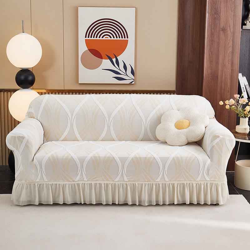 Thickened Skirt Sofa Cover Three-color Three-dimensional Jacquard Sofa Cover Four-season Universal Sofa Cover