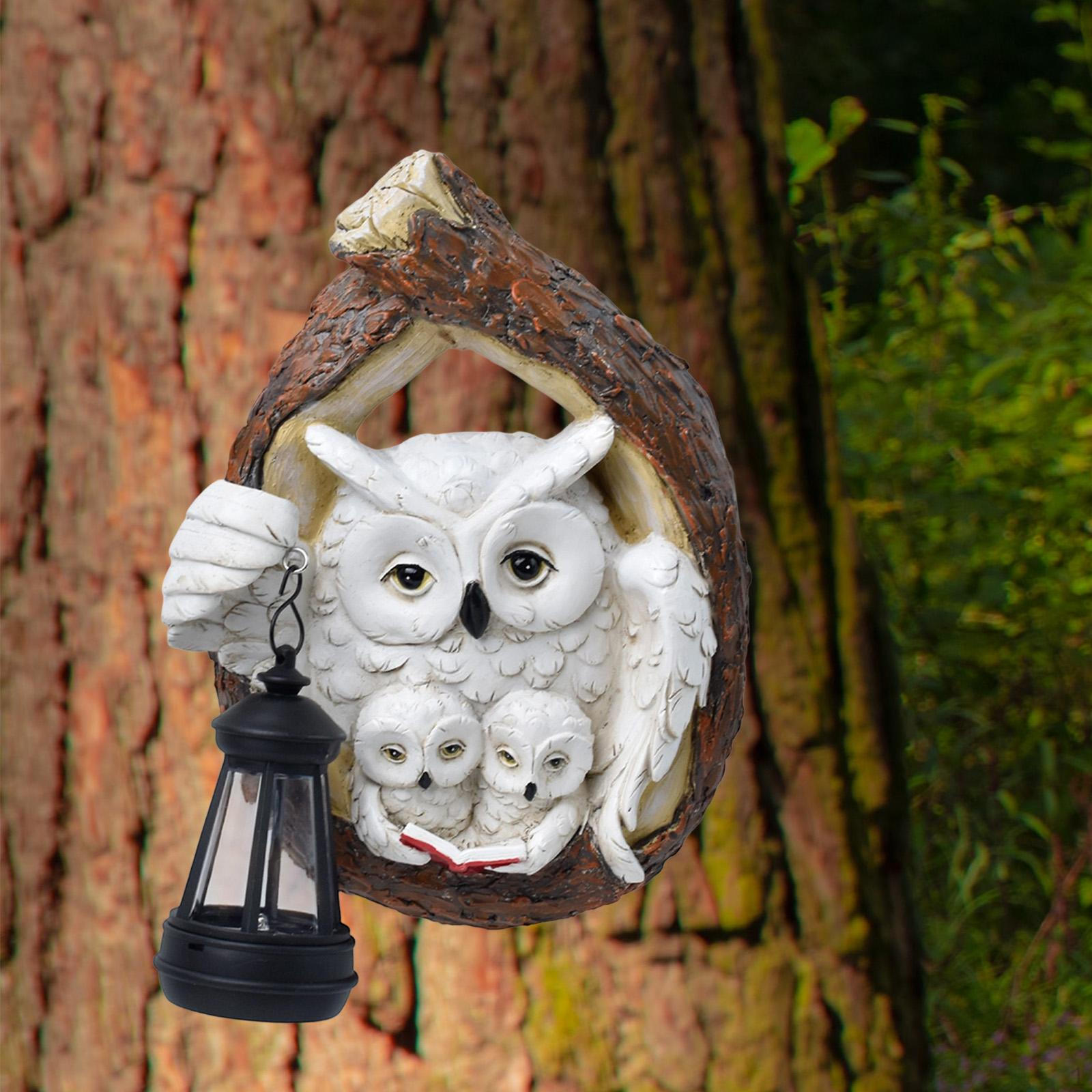 

Solar Owl Garden Statue Ornament Collection Birthday Gift Figurine Lights for