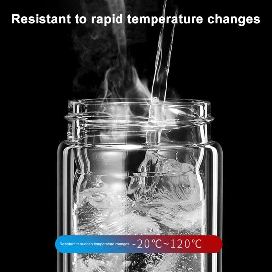 Glaswasserflasche 1 Liter Fassungsvermögen Trinkflasche mit Zeitmarkierung Silikonhülle Auslaufsicherer Ausgießerdeckel Weiter Mund Wasserbecher