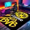 Custom Name Personalized Borussia Dortmund Print Carpet, Versatile Home Decor Rug, for Playroom, Apartment, Balcony, Entryway, Hallway Gift