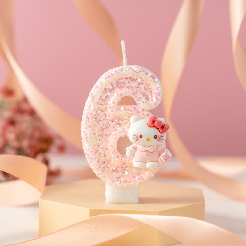 Cross-Border Cute Cartoon Cat Birthday Candle Cake Decorations - Handmade DIY Ornaments.