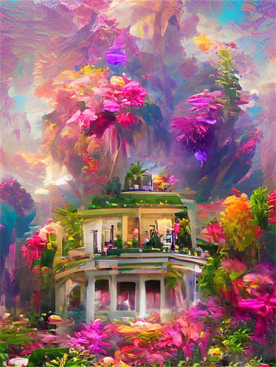 Full Square/round 5d Diy Diamond Painting Fantasy House Landscape Mosaic Embroidery Colorful Flower Scenery Home Decor
