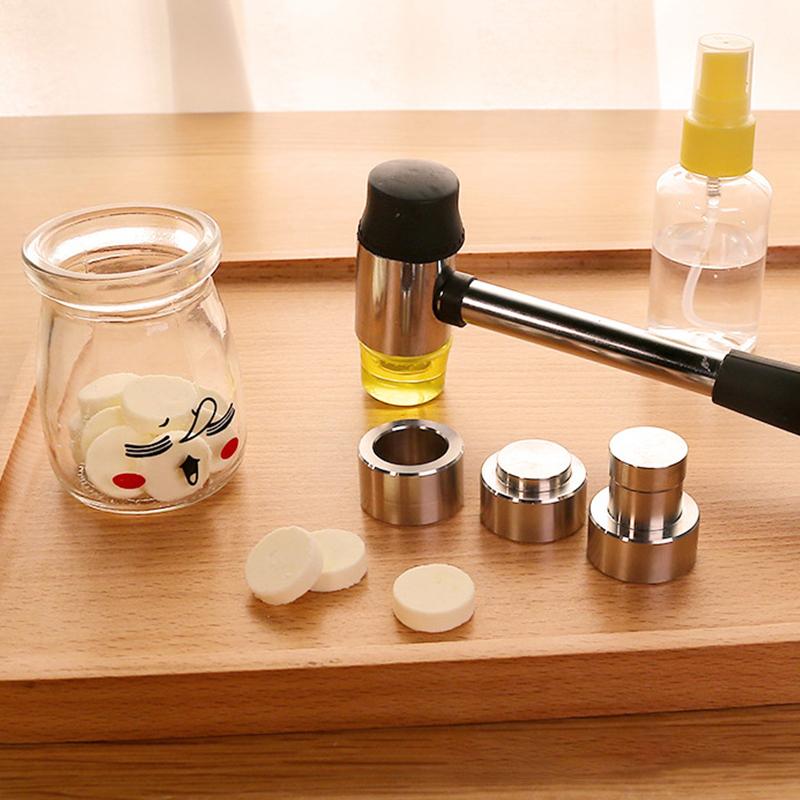 1/6Pcs Manual Tablet Press Machine, Diy Milk Tablet Pill Sugar Slice Self-Made Tool
