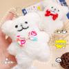 Cute Cartoon Bowtie Puppy Plush Keychain Couple Backpack Pendant Doll Creative Small Gift