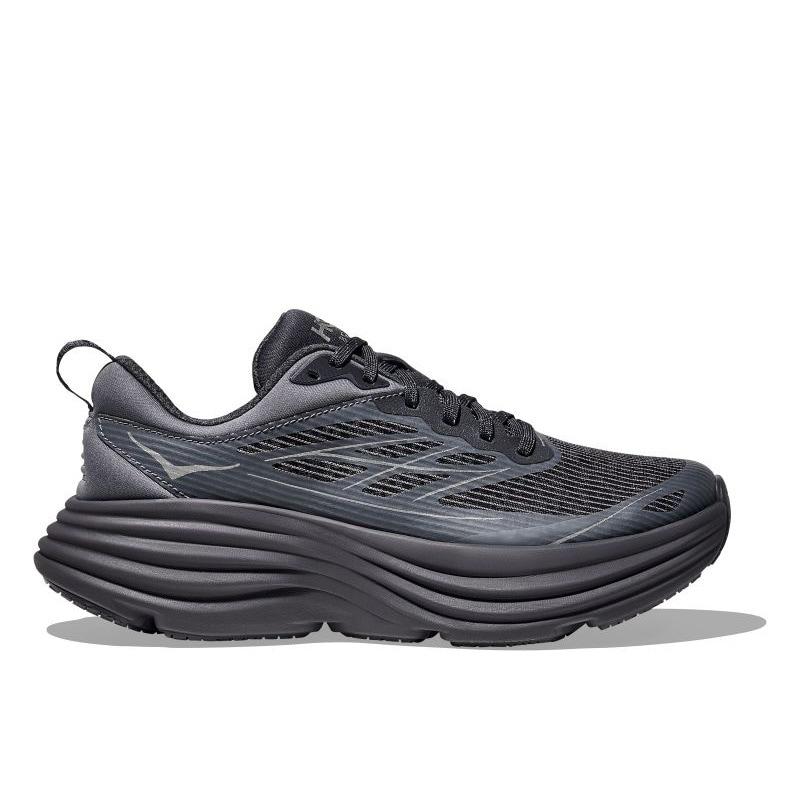 HOKA Bondi 8 Caged Stealth Tech Pack - Charcoal Grey Unisex Sneakers Grey-Skies 1155391-CYG