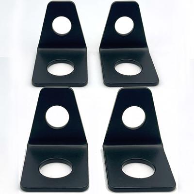 LEXOR 4 Pcs 4 Point Racing Seat Belt Tie Down Hook Buckets Seat Harness Bolts L-Shaped Stay Hook Bracket