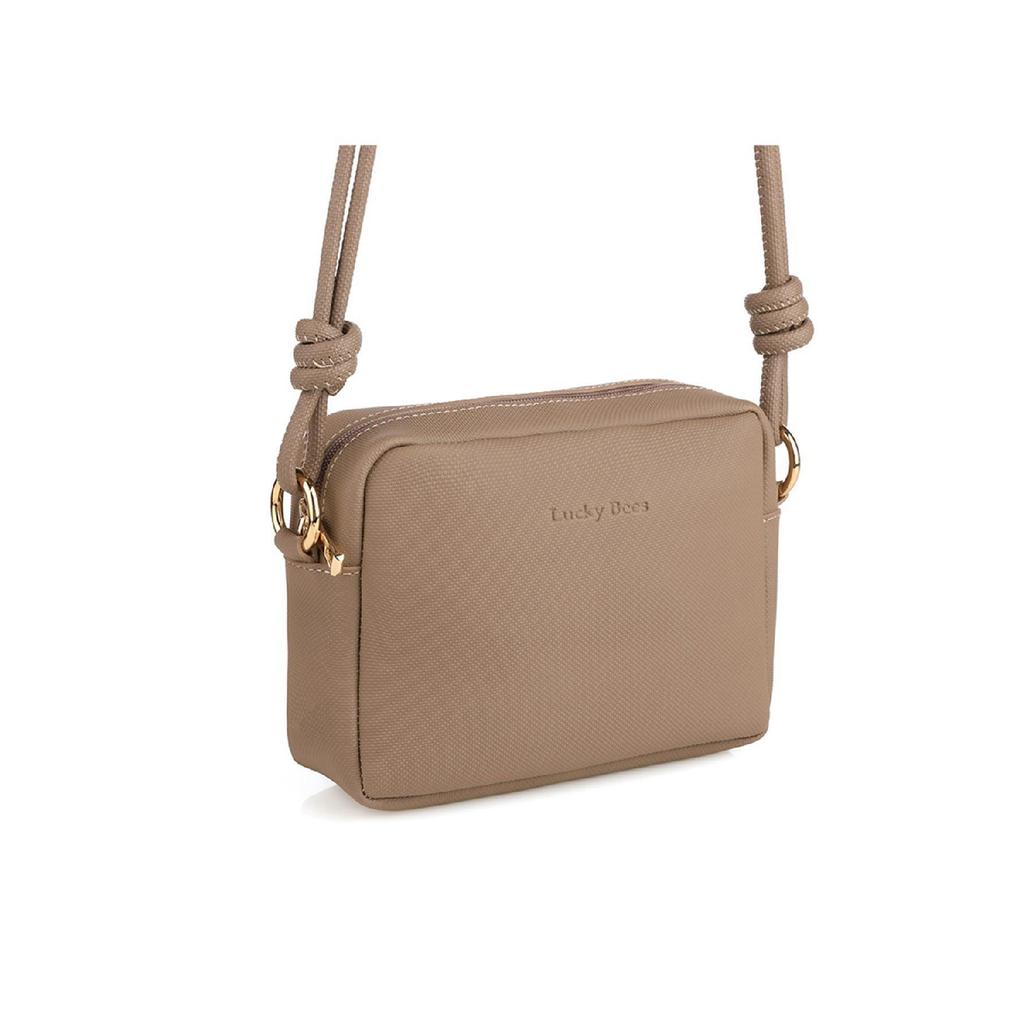 Mini-Umhängetasche für Damen mit Kreuzriemen-Reißverschluss