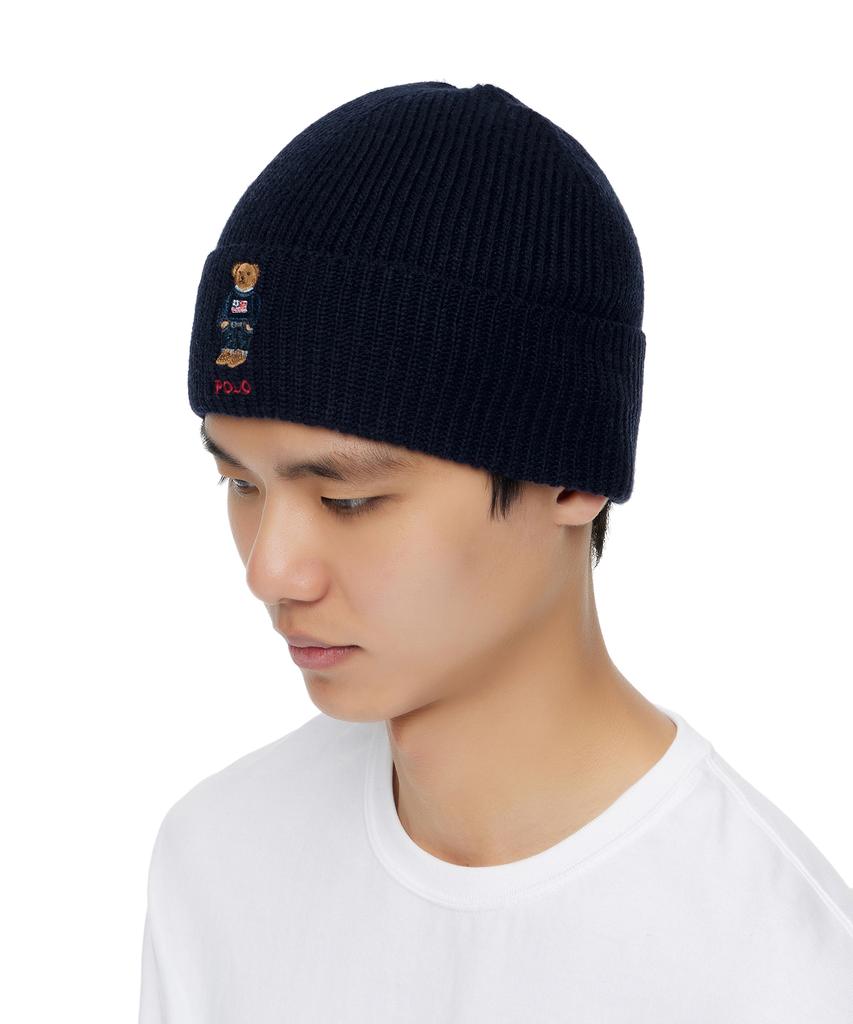 POLO RALPH LAUREN Polo Bare Wool Blend Beanie - Navy