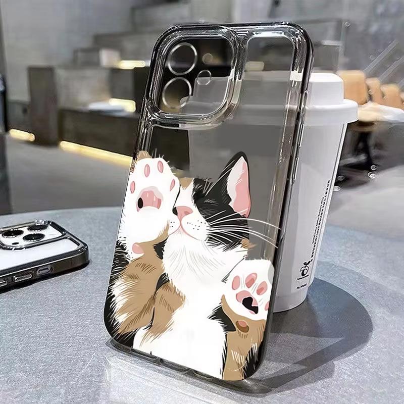 Creative Colorful Dog Transparent Phone Case For iPhone 17 Air 16 15 14 13 Plus 12 11 Pro Max XS X XR 7 8 Plus 16E SE 2022 Cover