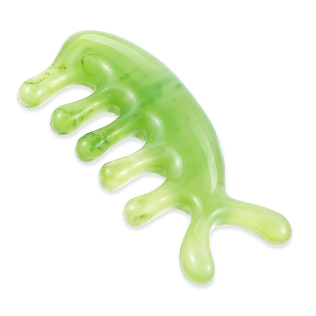 Gua Sha Massage Comb Head and Face Scalp Natural Resin Facial Massager Wide Tooth Guasha Scraping Body Massager