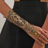 Vintage Gold Lace Bracelet with Hollow Design for Women - Elegant Evening Accessory