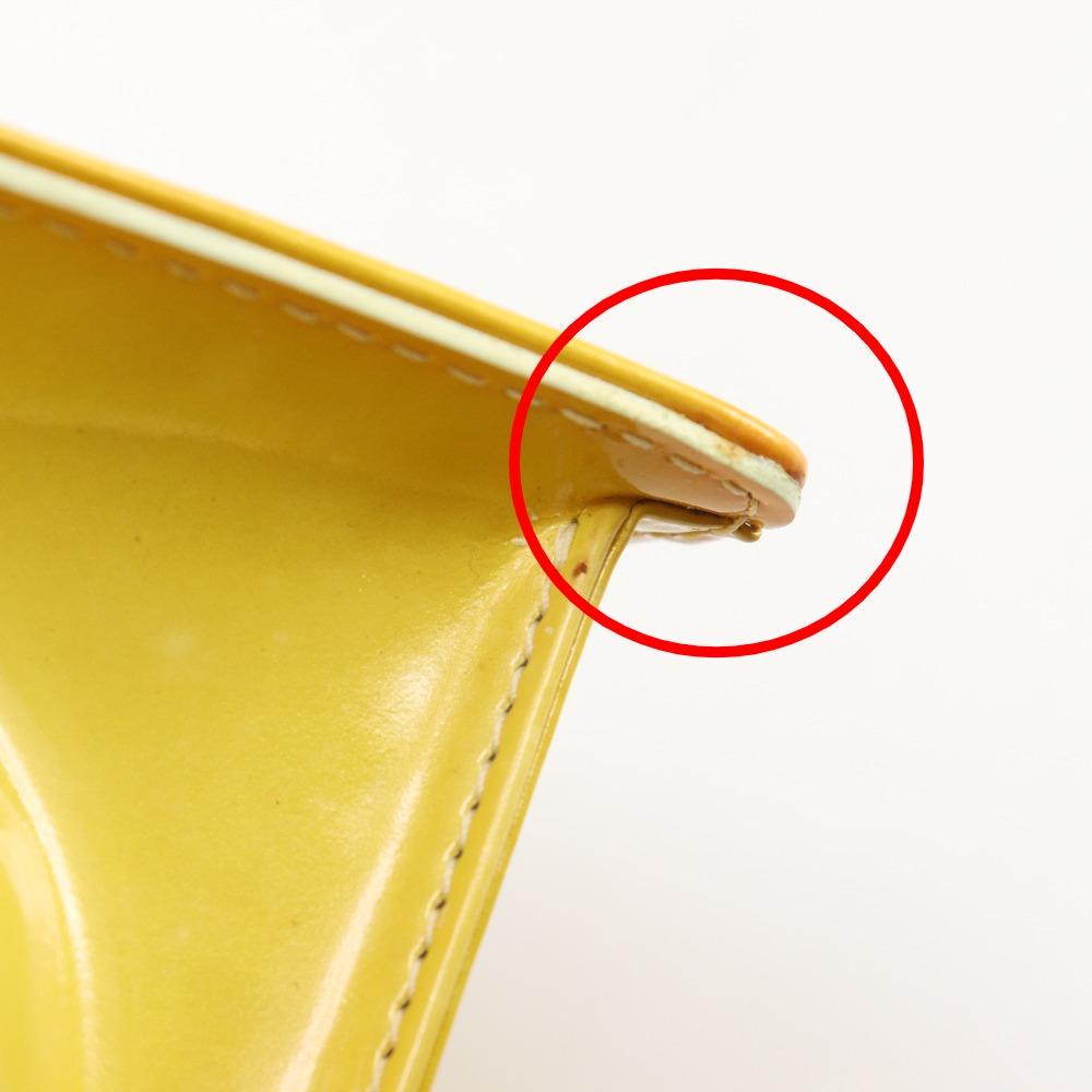 LOUIS VUITTON Spring Street Handbag M91029 yellow Monogram Vernis Women Used