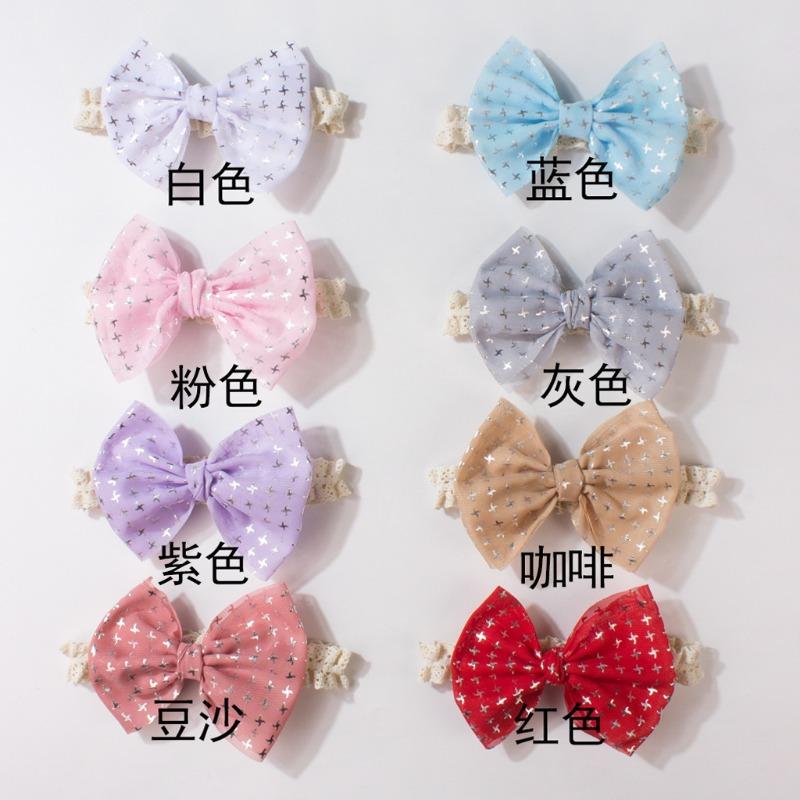 

New baby headband, cute star bow children s headscarf, thin lace baby hair accessories