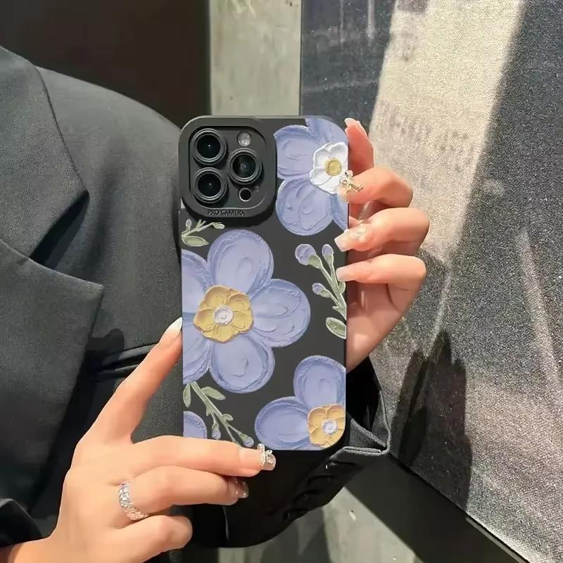 Flower Phone Phone Case For Samsung Galaxy S25 S24 Ultra S23 FE S22 Plus S21 S20 A15 A35 A54 A55 Shockproof Soft Silicone Cover