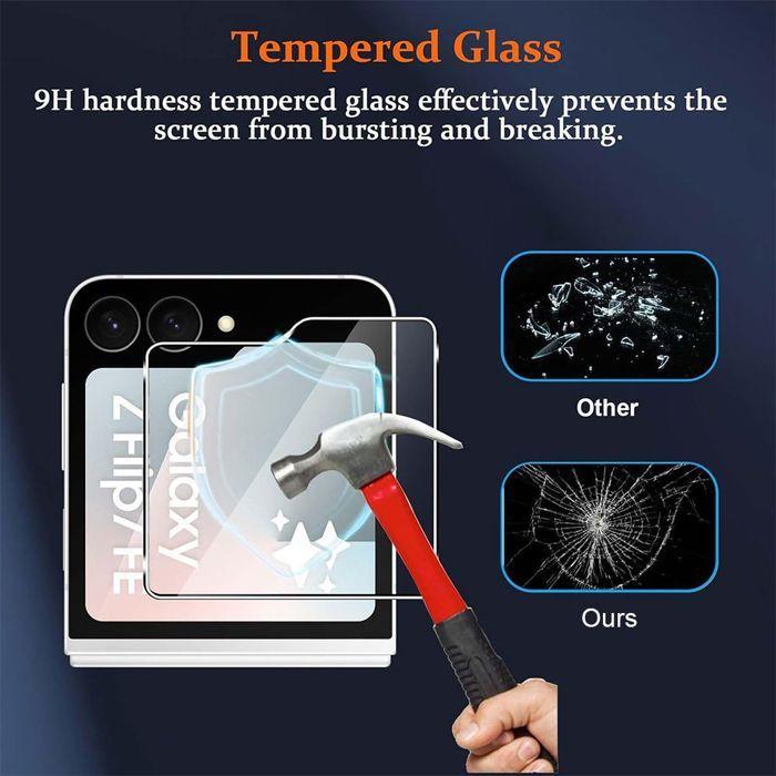 3 Protective Films - BOOLING - for Samsung Galaxy Z Flip 7 - Shockproof - Transparent