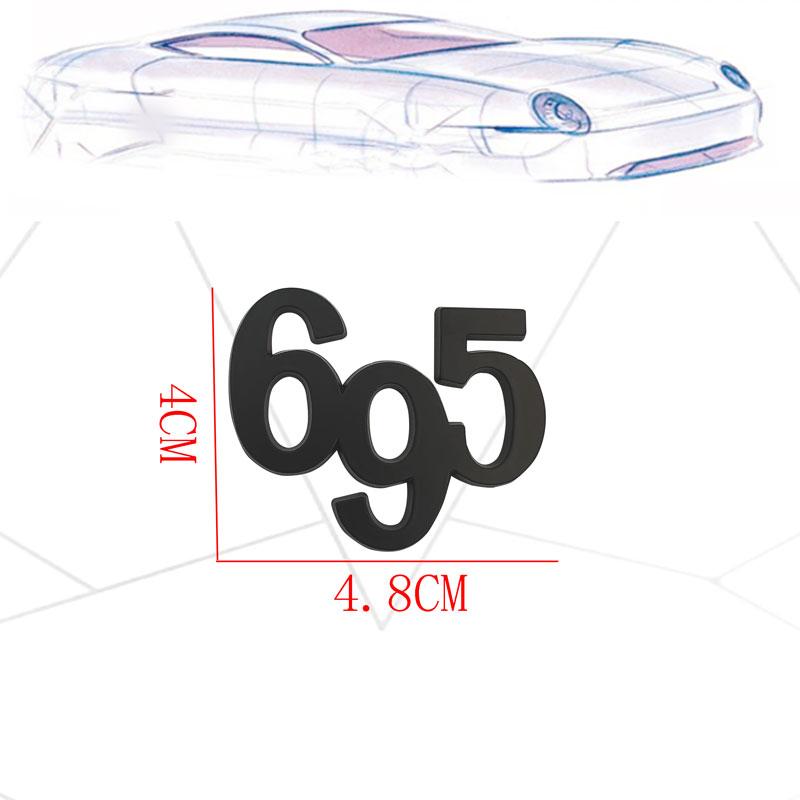 1 stk 3D Metall Esseesse Bilklistremerke Sinklegering Bilkarosseri Side Bak Bagasjerom Emblemer 695 595 Esseesse Logo For 500 695 595 Esseesse Auto Tilbehør