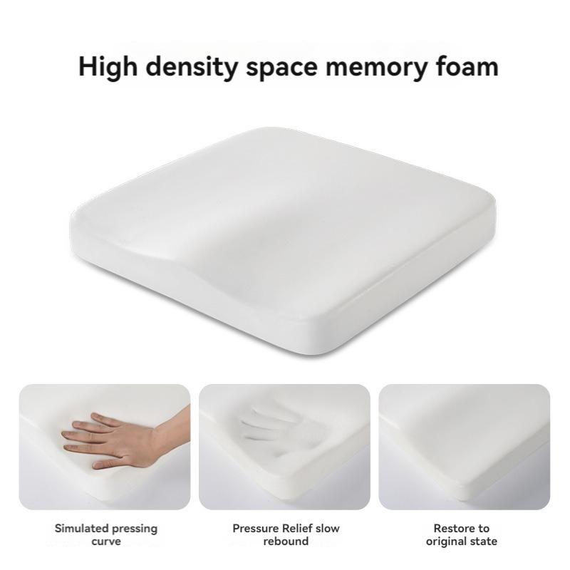 Ergonomic Memory Foam Office Cushion Anti Hemorrhoid Cushion Chair Cushion Tailbone Pillow Car Seat Cushion Washable Pillowcase