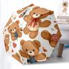 1pc Teddy Bears Automatic Umbrella | Portable Foldable 8-Rib Manual Open, Cute Birthday & Holiday Gift for Outdoor Yy260107100