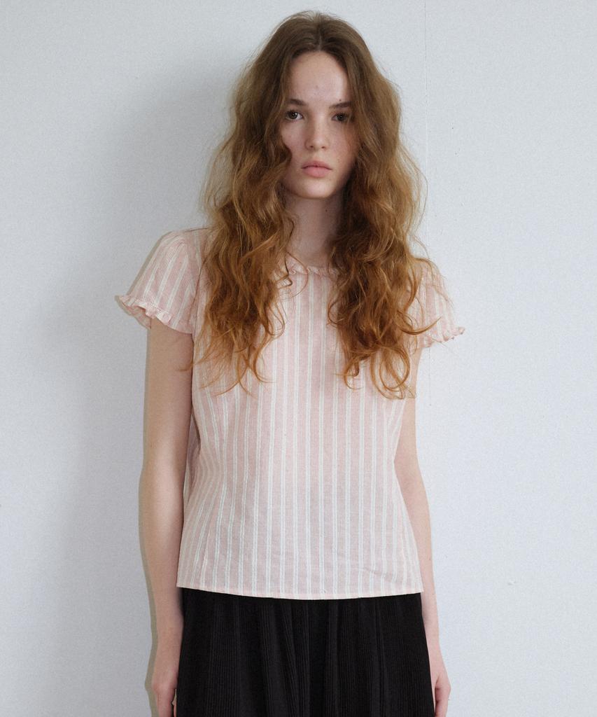 Sienneu Poe Frill Blouse (Red)