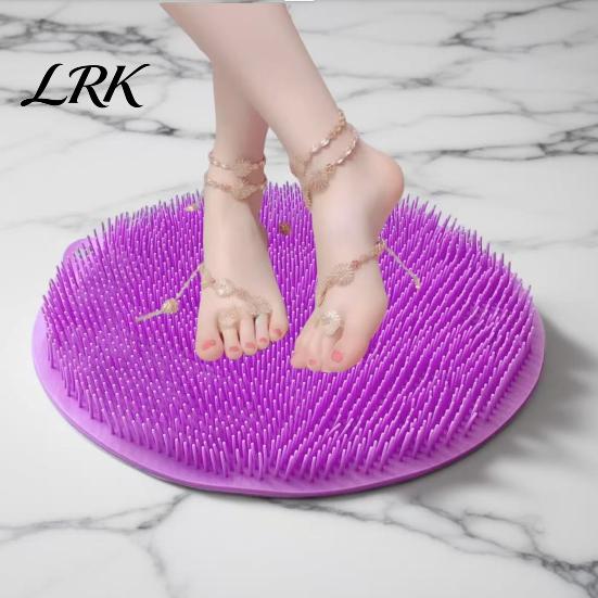 Silicone Foot Scrubber Mat with Anti-Slip Suction Cups, Ultra Soft Bristles Bath Bristle Brush, Wall Mounted Cleaner for Deep Cleaning And Massage